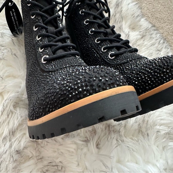 INC Rhinestone Almond Toe Mid-Calf Boots - Picture 6 of 15